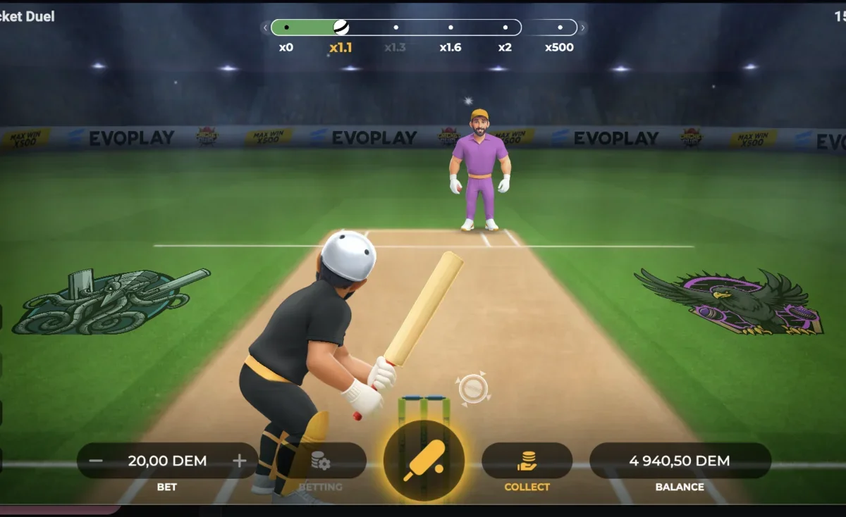 Cricket Duel mobile gameplay on smartphone